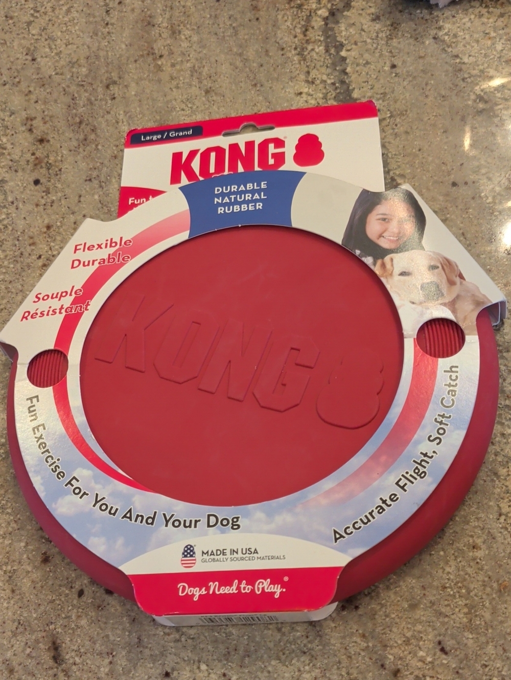 Kong Flyer, Large, Durable, New, Dog Toy
